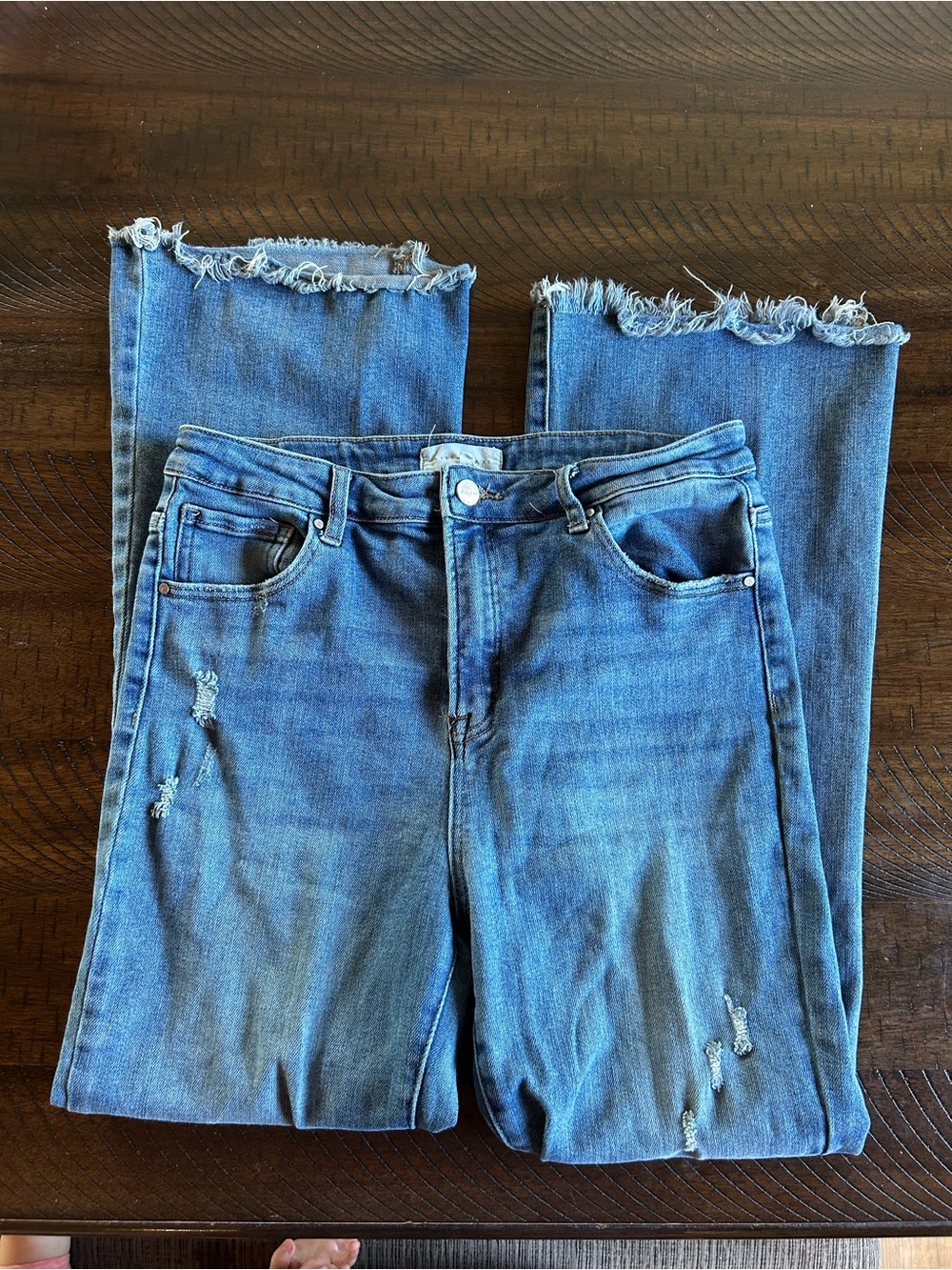 Risen Jeans Women's Frayed Hem Distressed